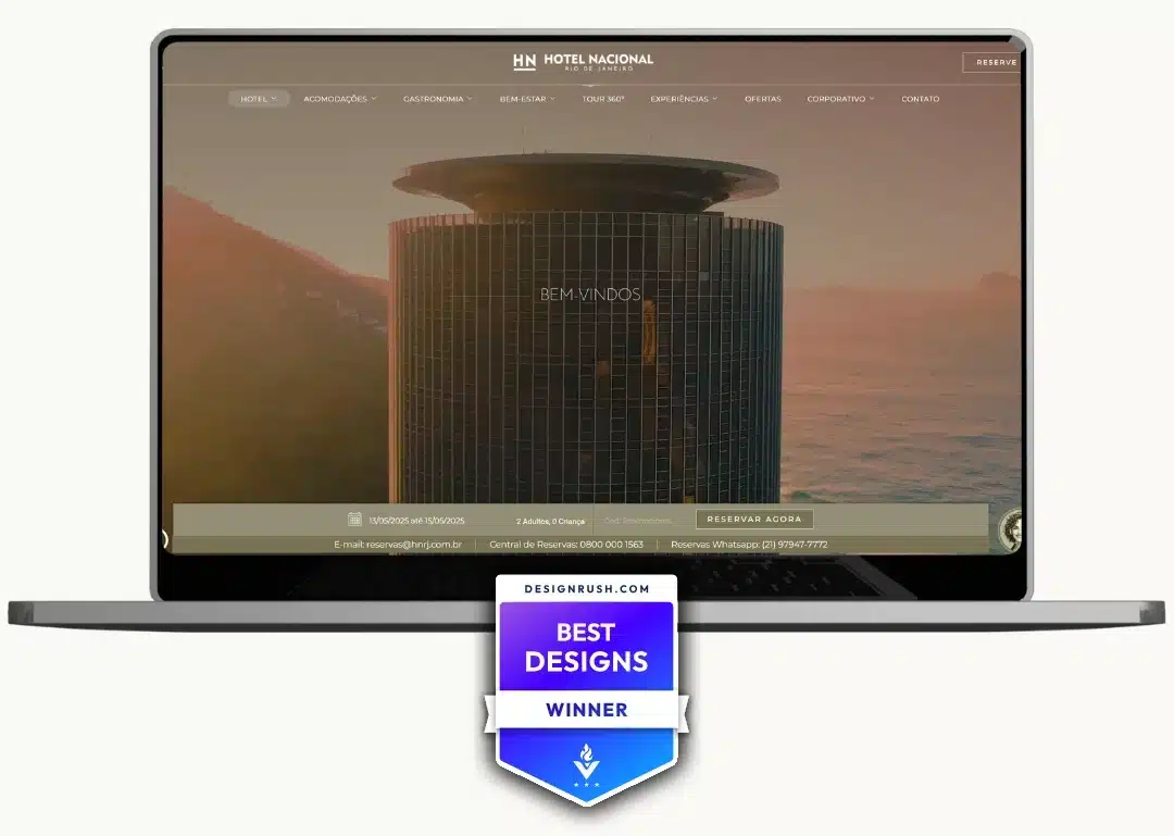 Envia Pages | Melhor site de Hospitalidade de 2025 by DesignRush | Websites para Hotelaria Premium